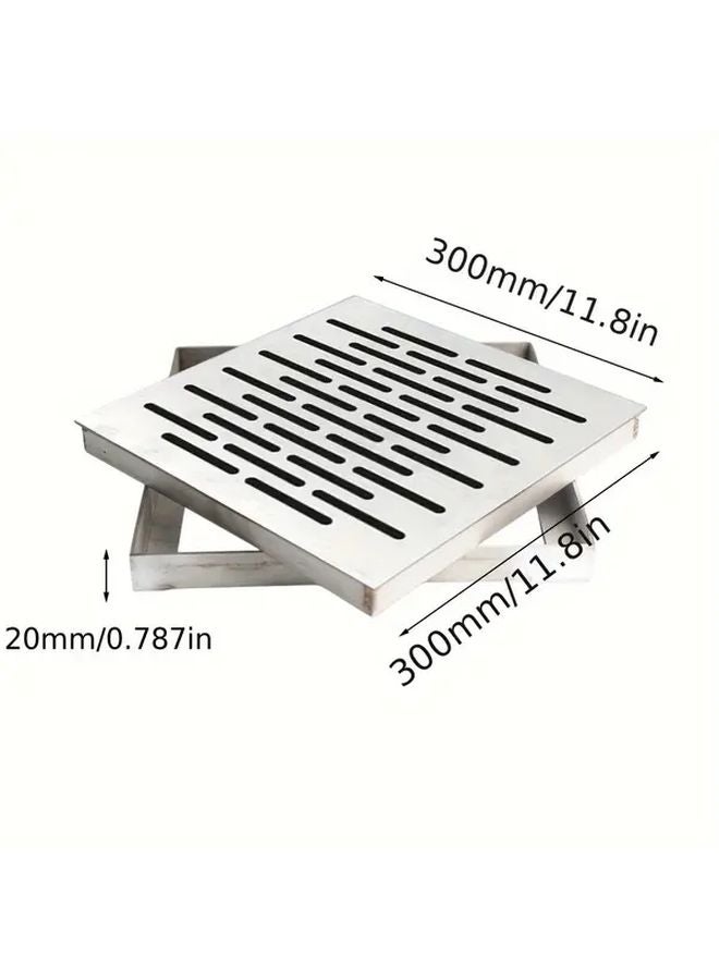 Stainless Steel Invisible Manhole Cover Grate 150x150x20mm Non Slip Drainage Cover Rust Resistant - Image 5